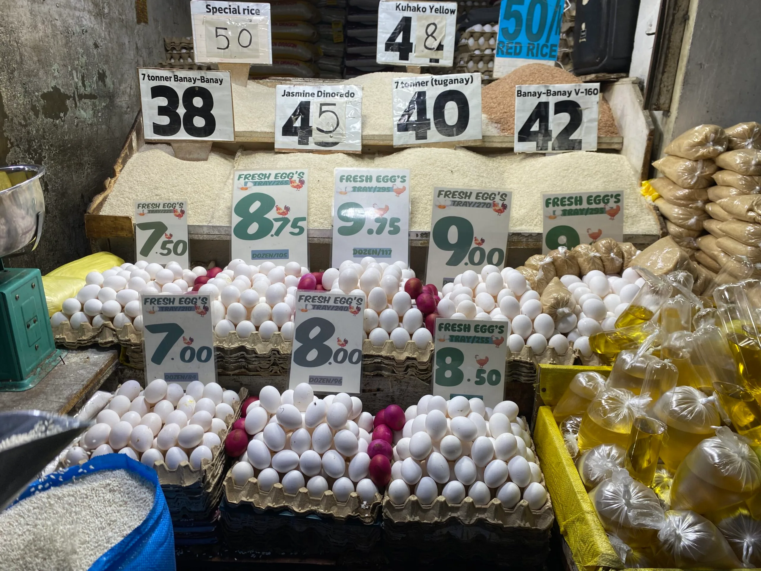 市場 卵