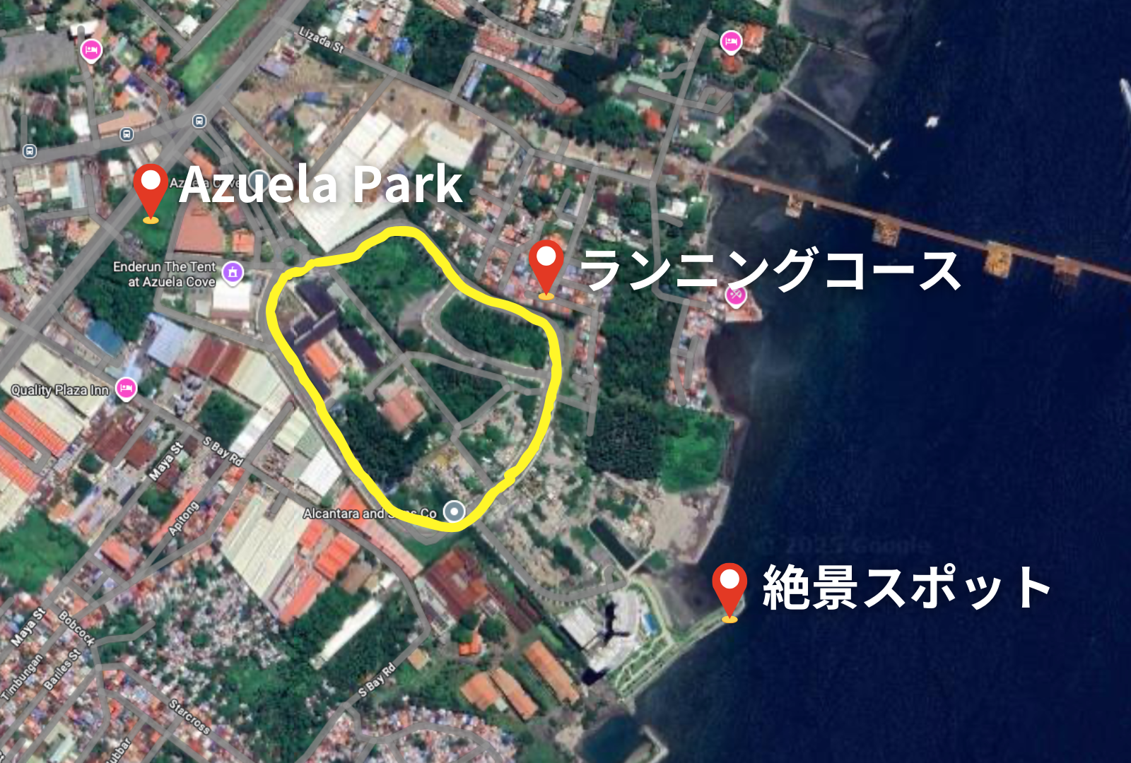 Azuela ランニング 地図