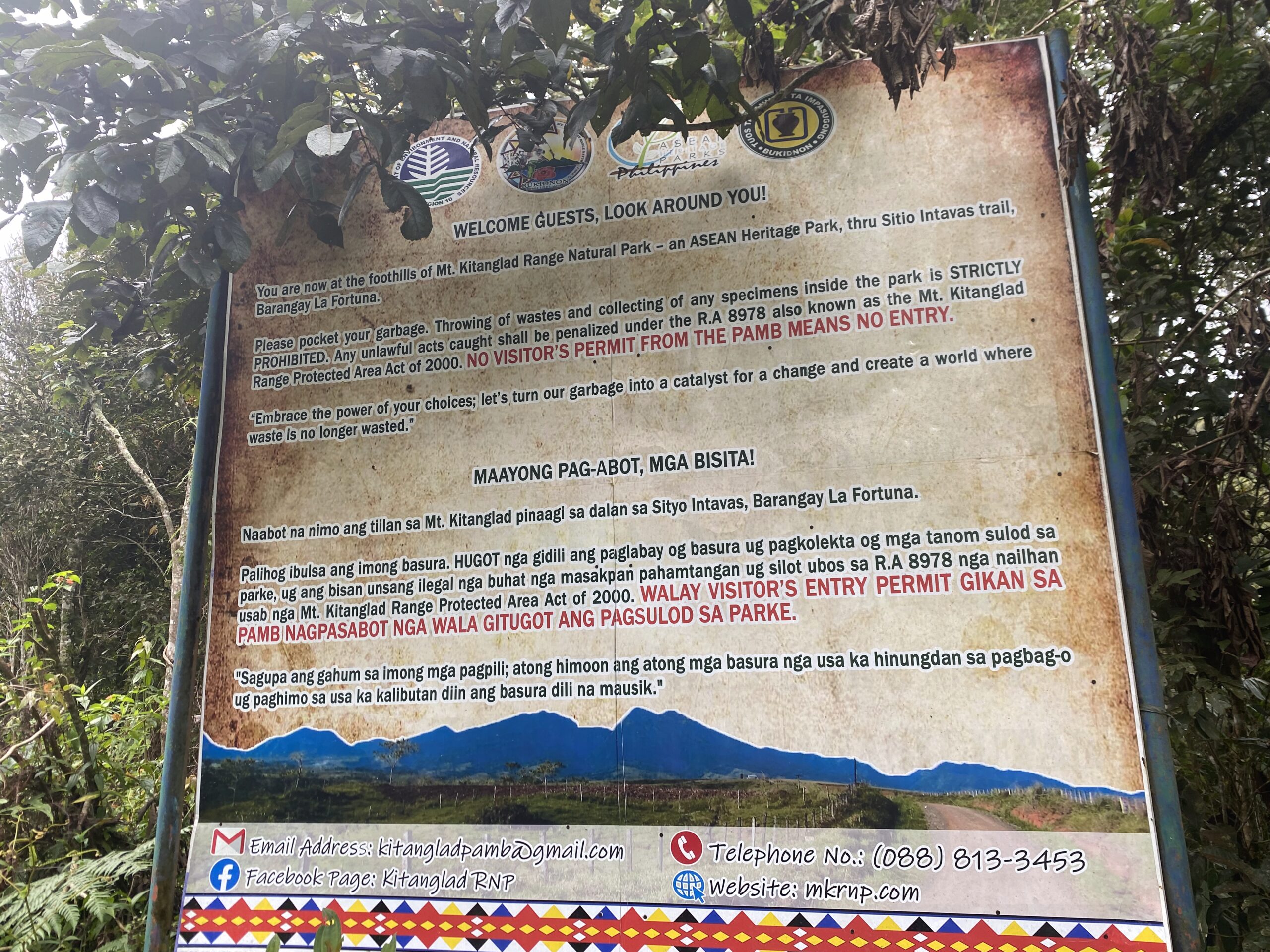 キタングラッド山　注意書