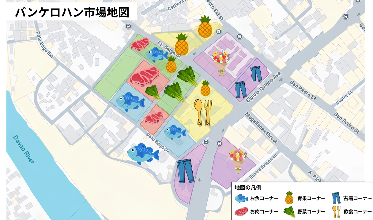 バンケロハンマーケット 市場 地図